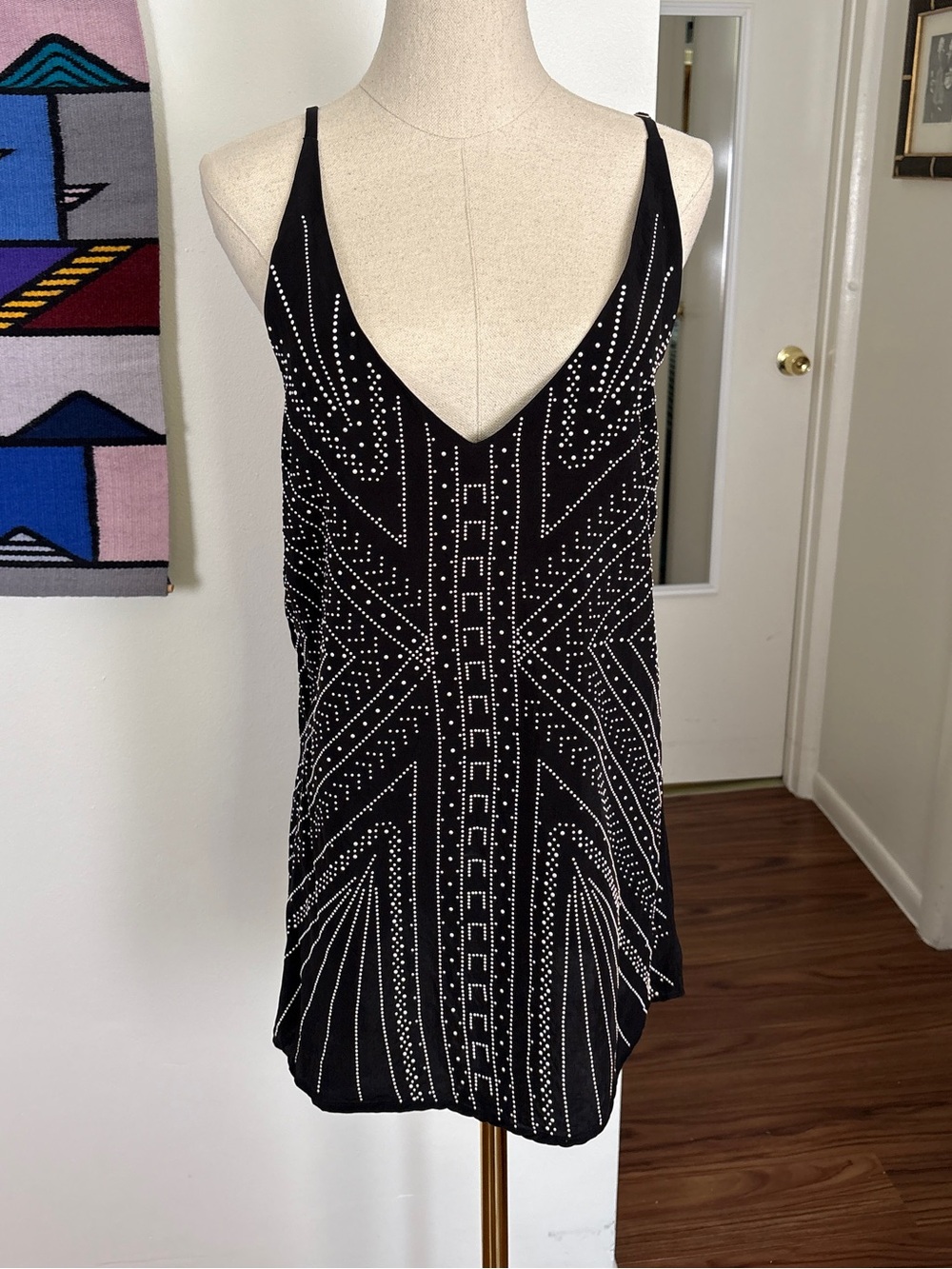 Beach Riot Black Studded Mini Dress / Swim Coverup
